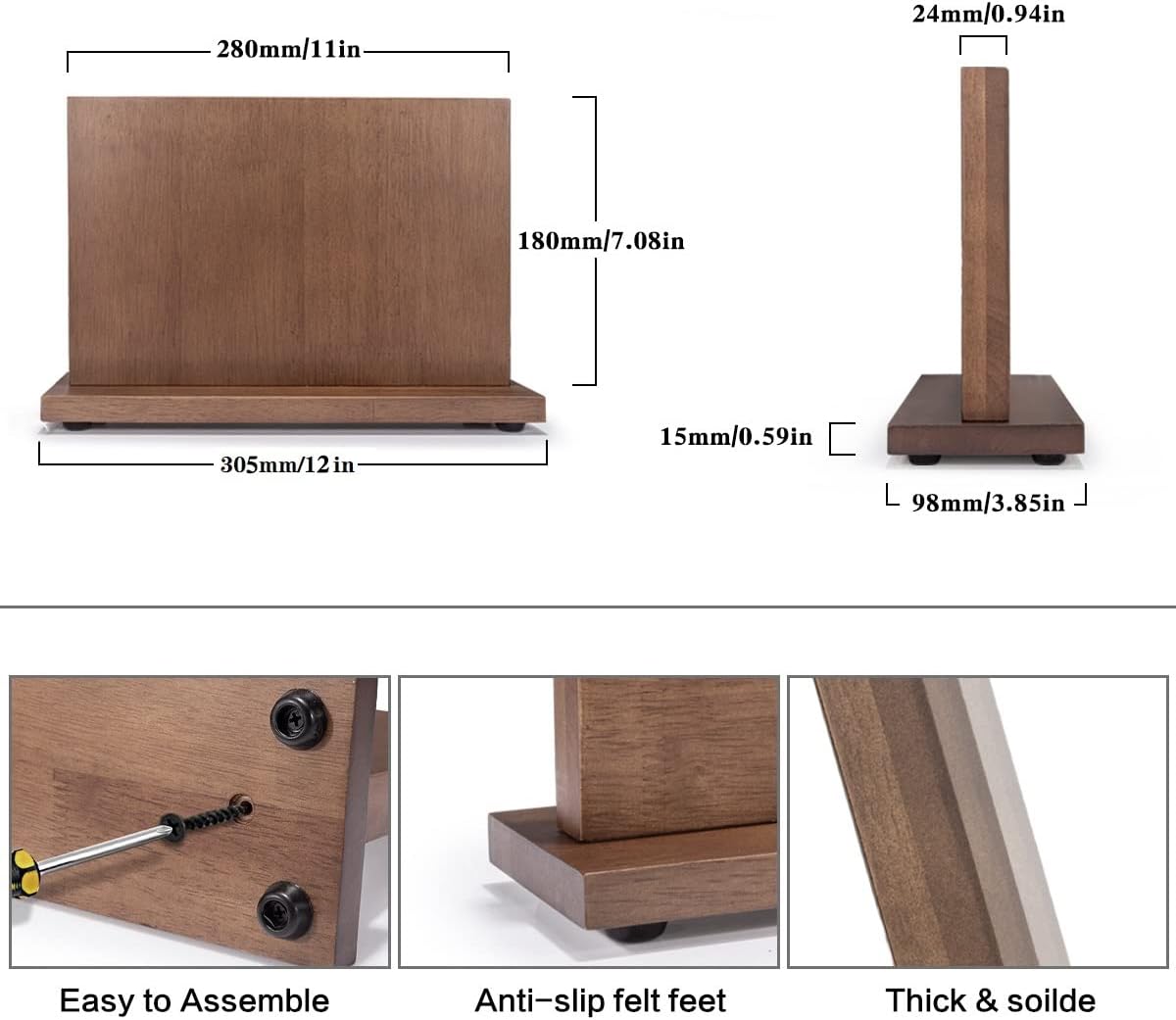 Magnetic Knife Holder Block