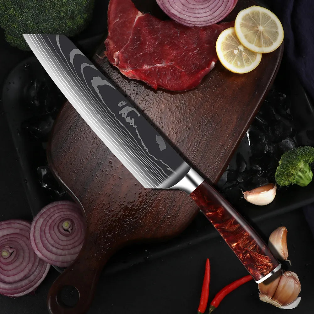 Hand Forged 67 Layers Resin Chef Knife Set